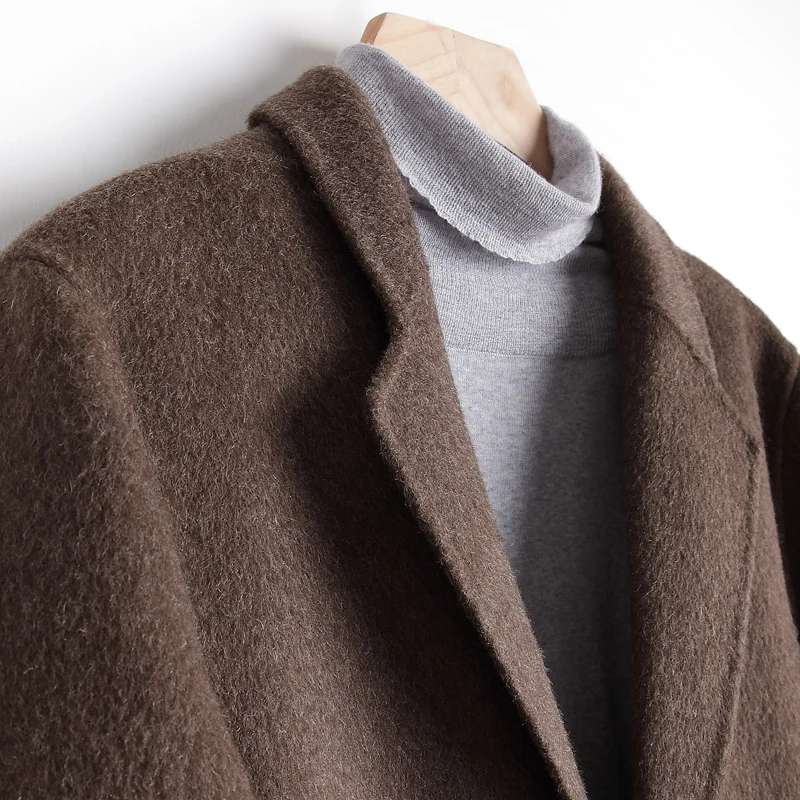 Двухсторонняя длинная Мужская куртка пальто и куртки ветровка манто для мужчин