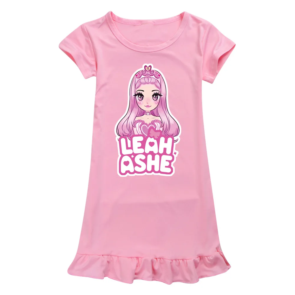 Ночная рубашка для девочек детская летняя пижама LEAH ASHE ночная сна косплей аниме |