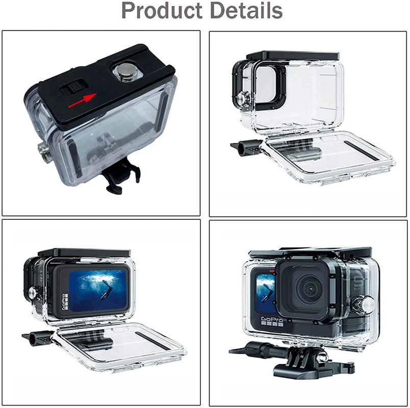 Водонепроницаемый чехол для Gopro Hero 9 аксессуары подводного плавания защитный