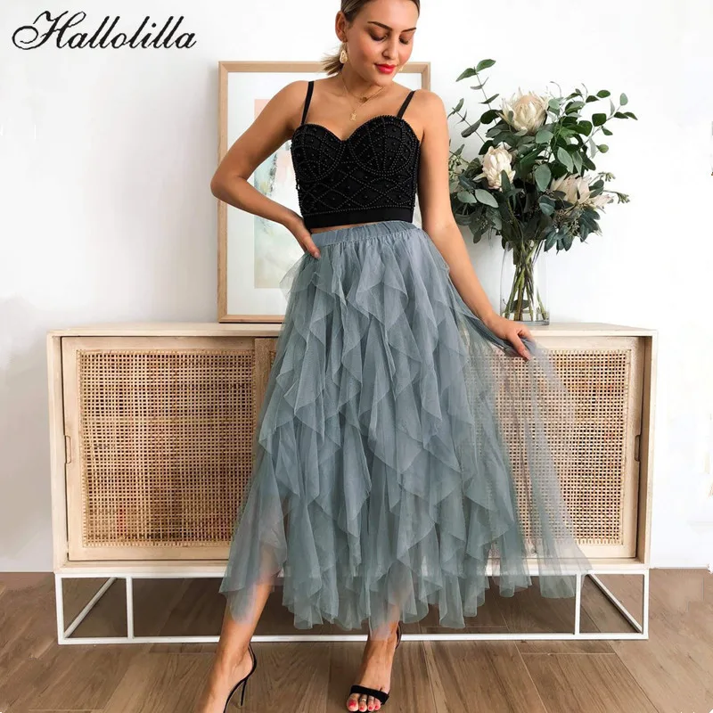 

Юбка-макси Женская, с высокой талией, повседневная, длинная