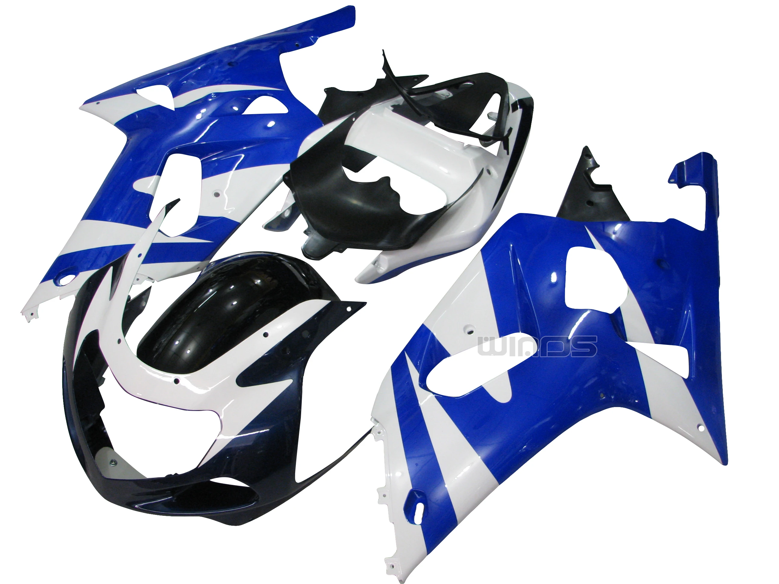 

For Suzuki GSXR600 GSXR750 2001-2003 Glossy Blue White Black ABS Fairing Kit Panel