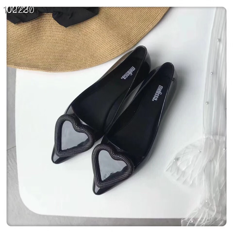 Melissa/сандалии ярких цветов с острым сердцем женская прозрачная обувь Melissa