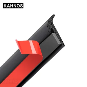 Universal Car Rubber Sealing Strip Slanted T-Type Auto Seal Rubber Weatherstrip Edge Trim Black for Front Bumper