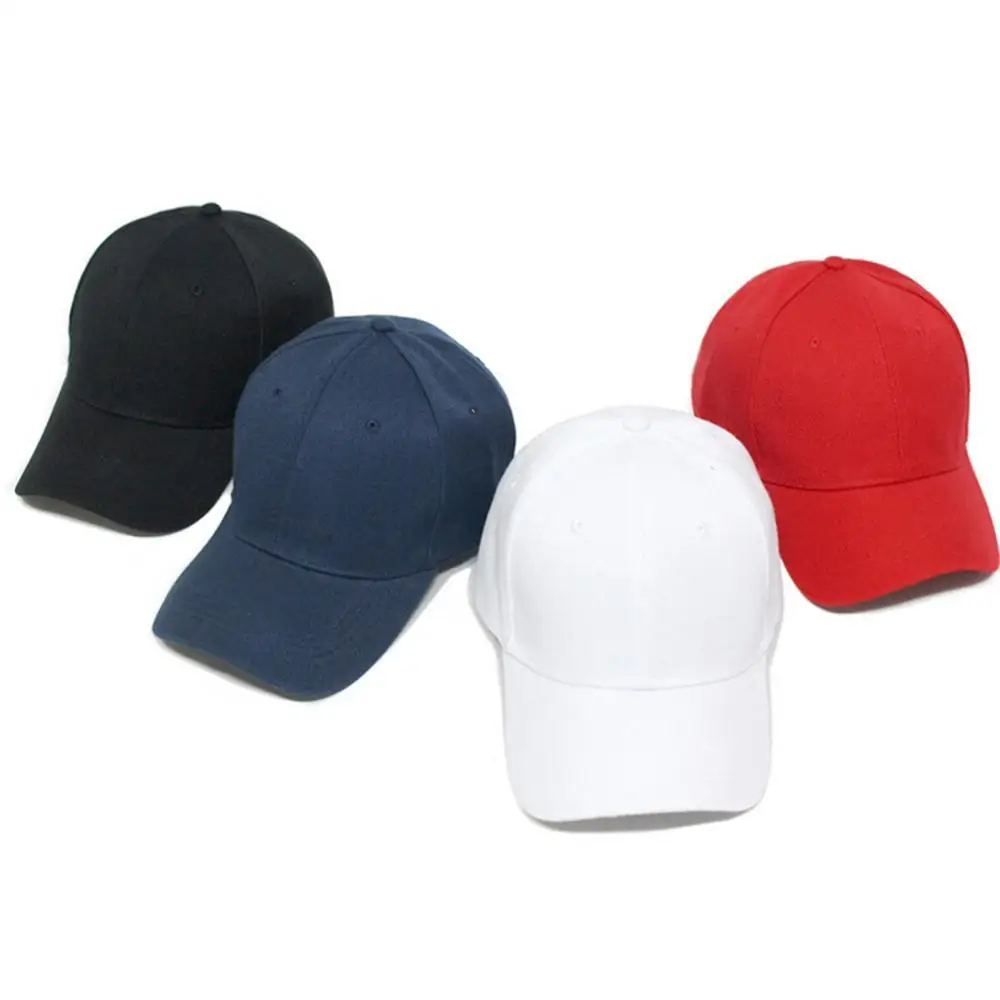

Fashion Solid Color Hook Loop Baseball Caps Unisex Outdoor Sunshade Peaked Hat