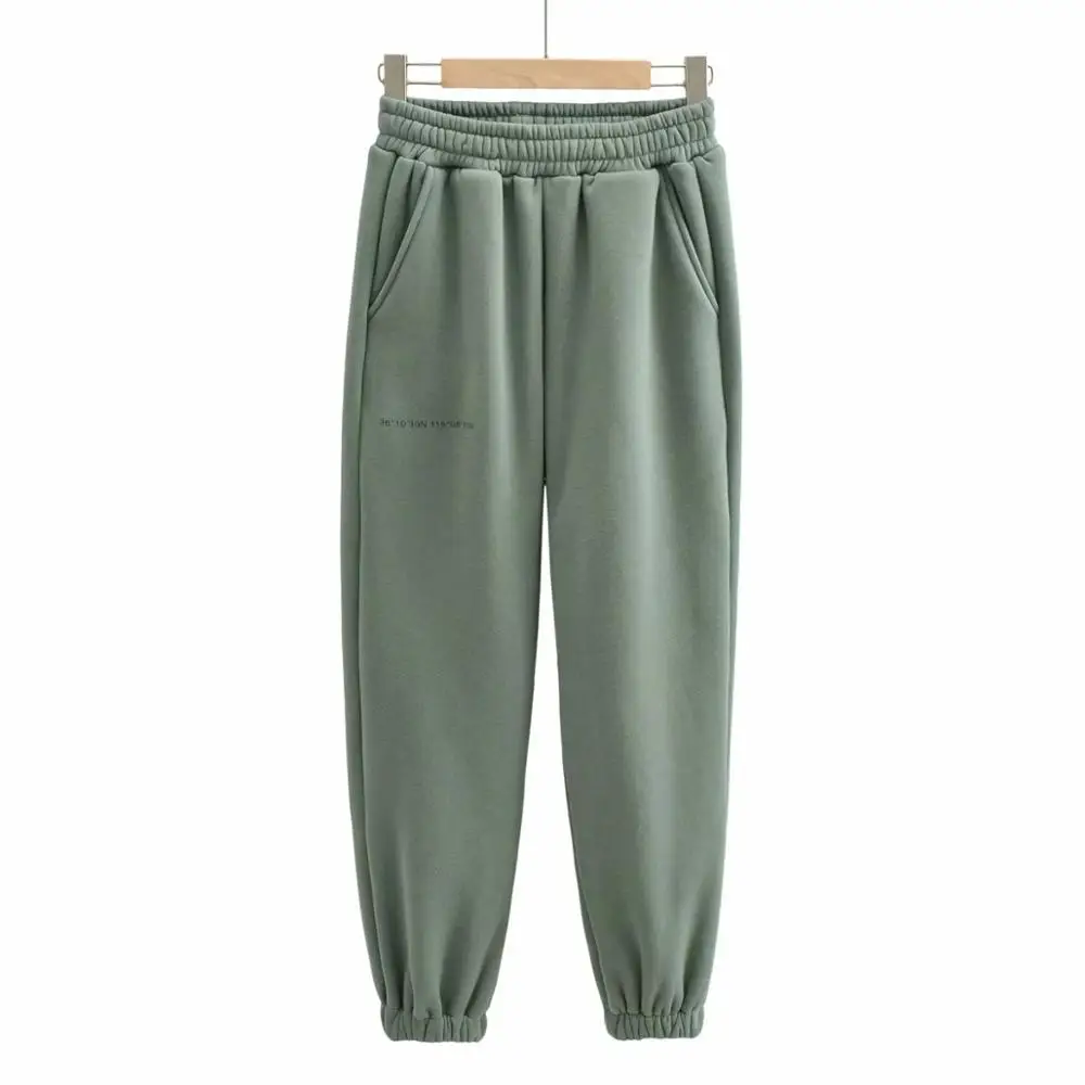 

Fleece Women 2 Piece Set Loose Short Hoodie+Thick Sweatpants Autumn Winter Suits Fashion INS Clothing Chandal Mujer