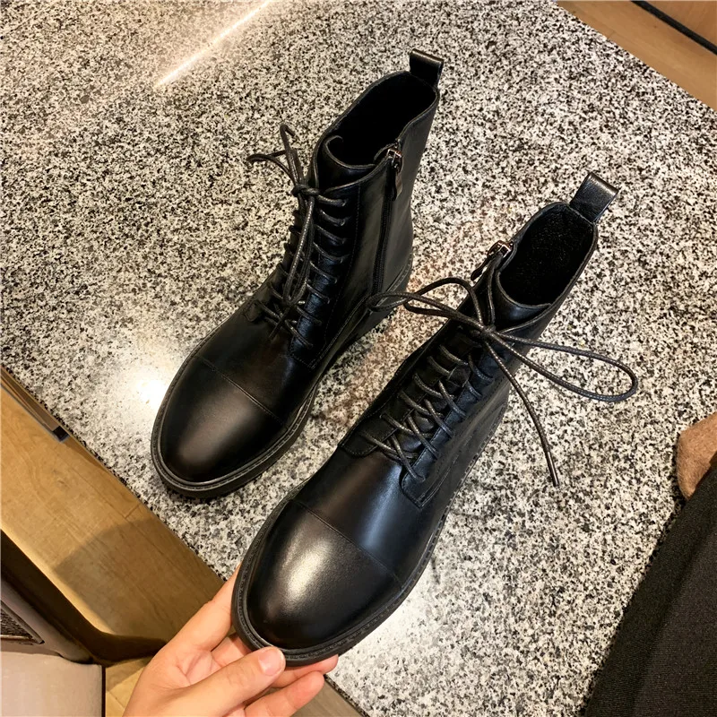 Mobetty/женские ботильоны из воловьей кожи на шнуровке Повседневные Классические