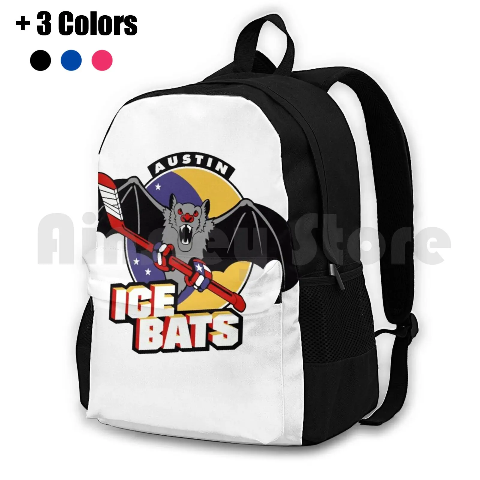 

Austin Ice Bats Vintage Hockey Logo Outdoor Hiking Backpack Riding Climbing Sports Bag Austin Ice Bats Vintage Hockey Vintage