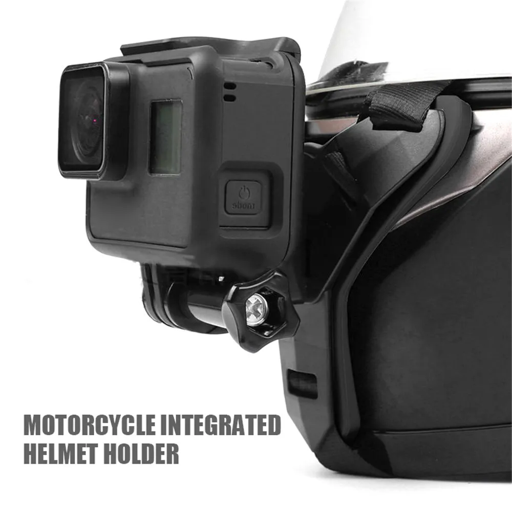 

Black Helmet Holder Motorcycle Helmet Chin Stand Mount HolderAction Sports Camera Holder Accessories for Gopro Hero 7/5