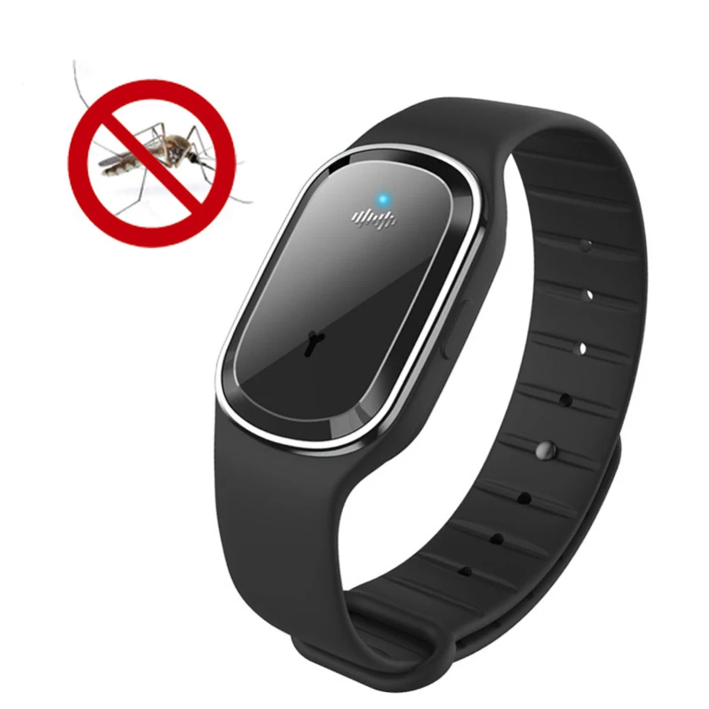 Умный Браслет репеллент от комаров ультразвуковой браслет с USB зарядкой часы