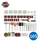 105 шт. абразивные инструменты для шлифовки и полировки инструмент полировка Наборы для вращающихся инструментов Dremel, аксессуары для ванной комнаты с Пластик коробка