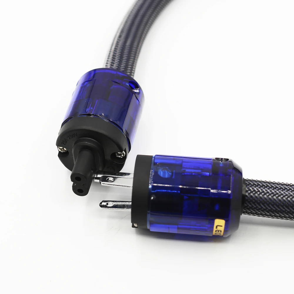 

HI-End MP203 5N OCC Pure copper US Power Cord Cable Audiophile EU Power Cord Cable US Plug With Figure 8 IEC C7 IEC Power
