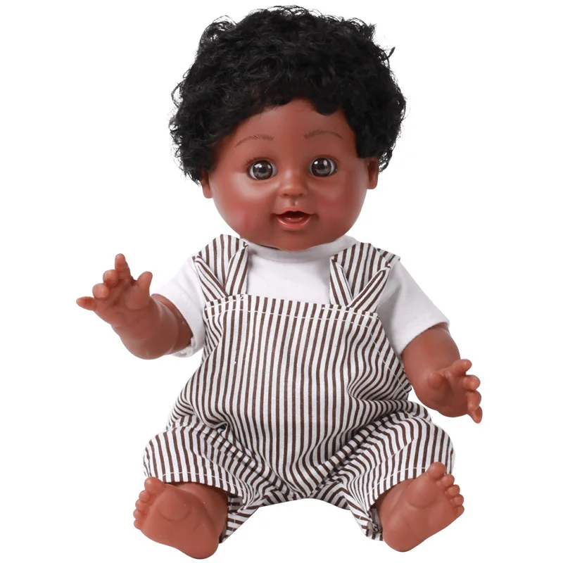 

35cm Lifelike Reborn Dolls Fashion Baby Dolls Silicone Movable Joint African Doll Toy Black Doll Best Gift Toy Birthday Gifts