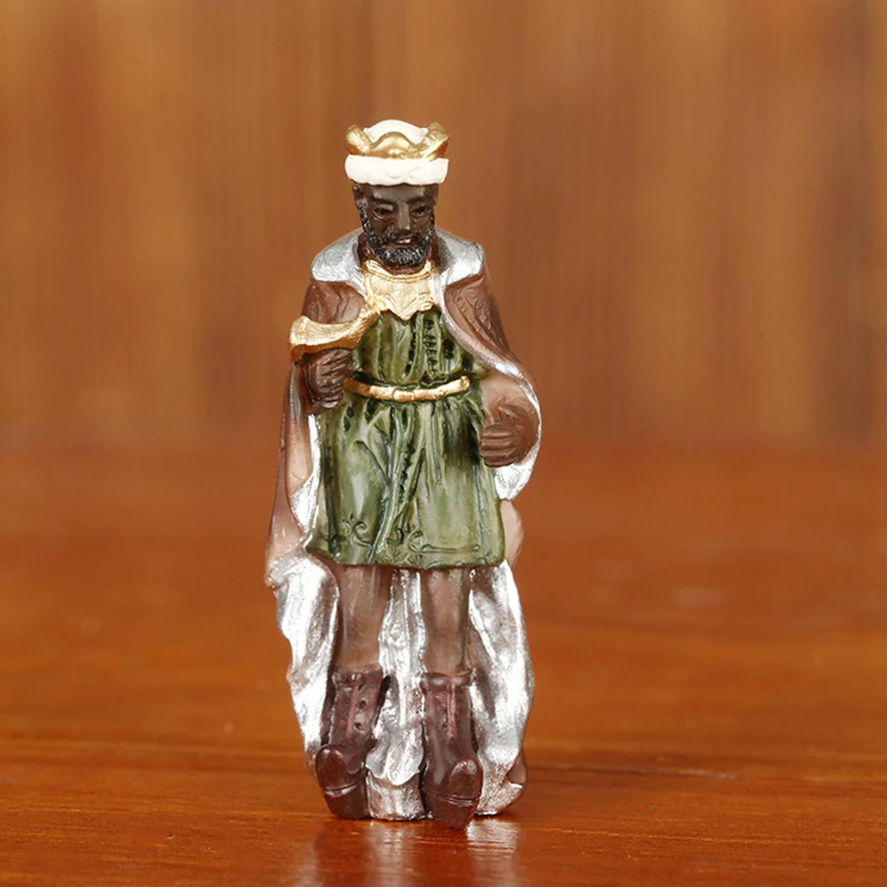 

11pcs Catholic Gift Resin Statue Figurines Miniatures Nativity Scene Baby Jesus Home Decor Manger Craft Christmas Crib Figures