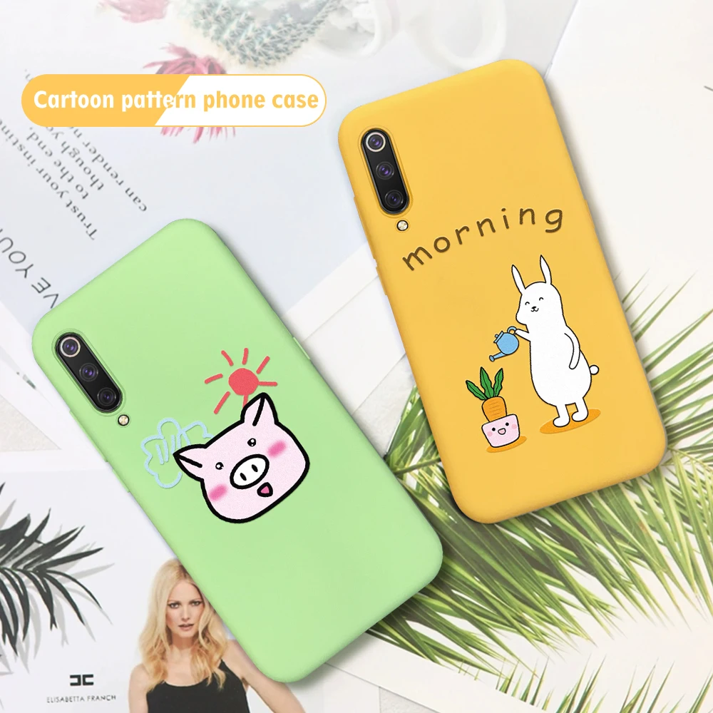 Colorful Cute Cartoon case For Xiaomi Mi A3 Lite CC9 CC9E New Patterned phone cases Love heart Animal back cover Bumper |