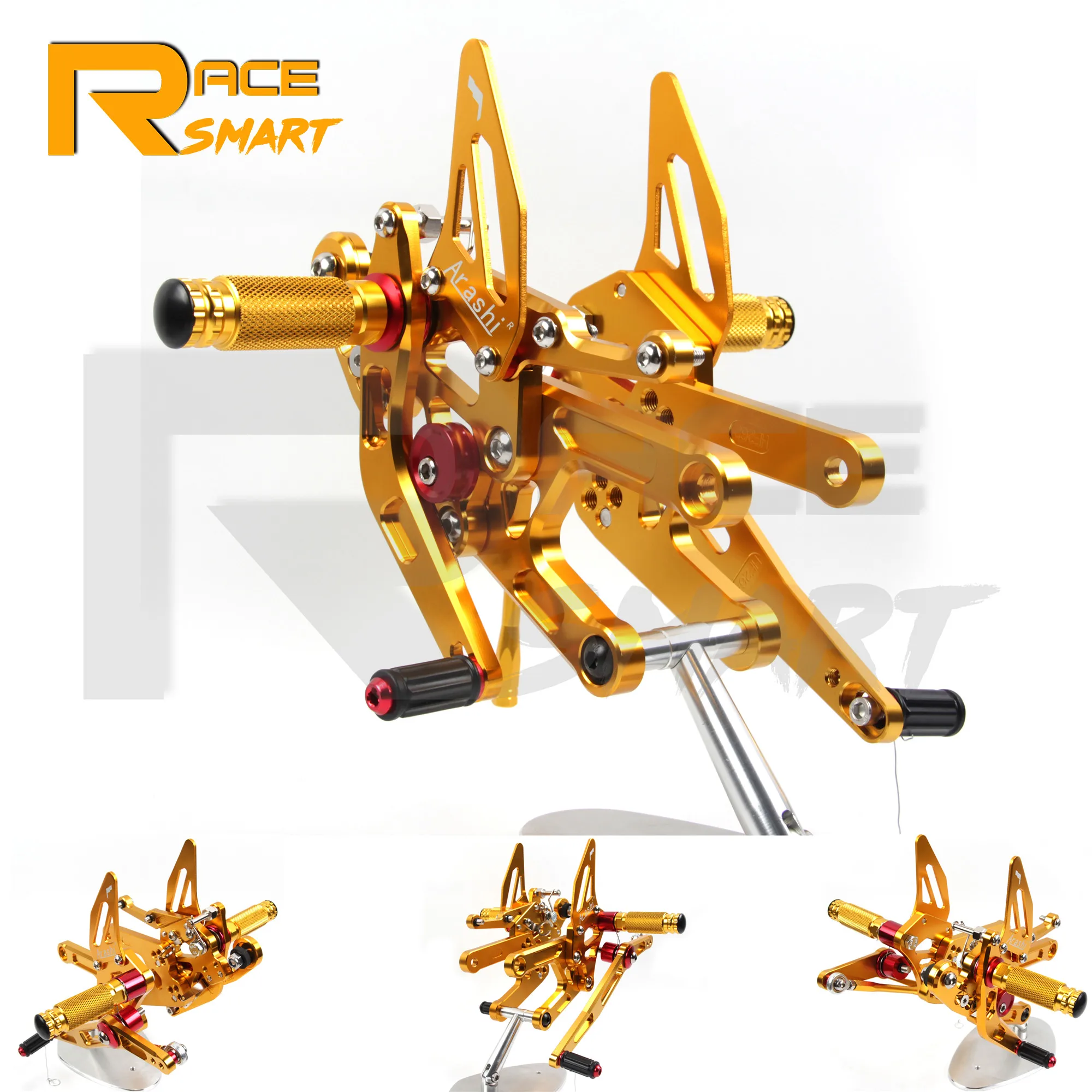 Для YAMAHA YZF R6 2017 2021 Мотоцикл с ЧПУ регулируемый задний комплект подножки колышки