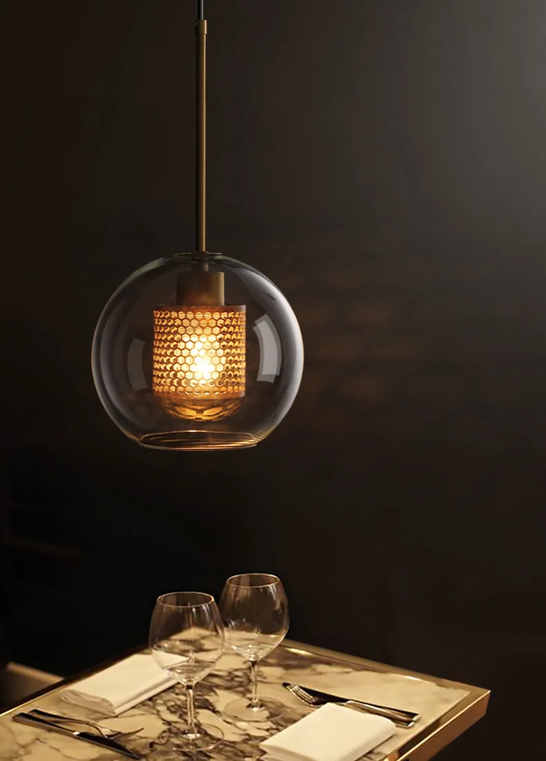 Lustra lampa скандинавские современные подвесные светильники Лофт Led стеклянный шар