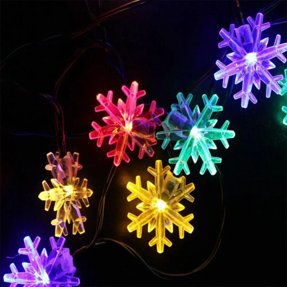 

3M 20 LED Snowflake String Lights Christmas Party Wedding Outdoor Decorations Light String