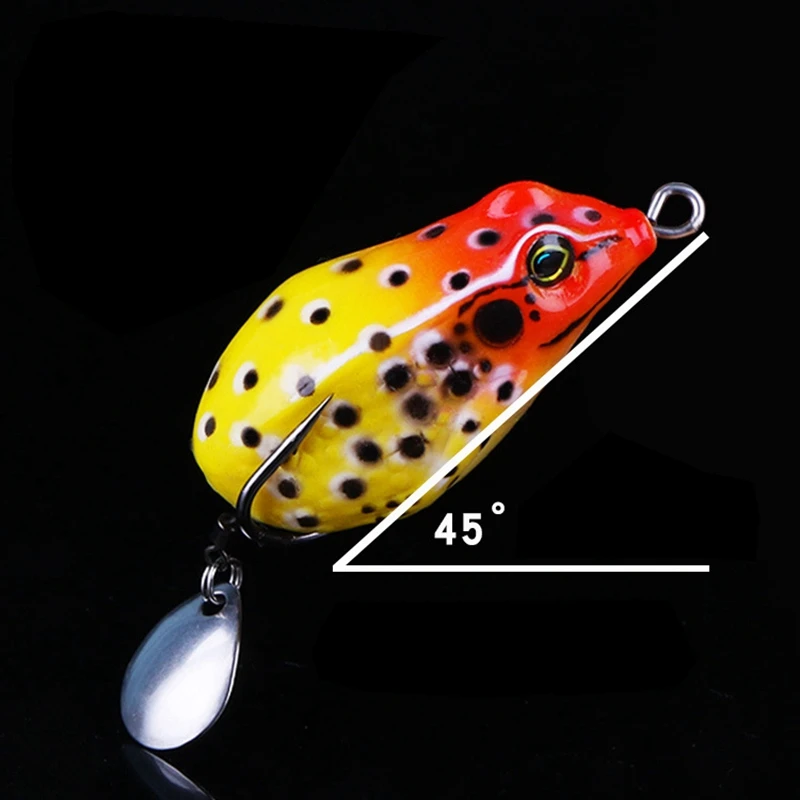 

Fishing Lures Bionic Frog Lure Bait Barbed Double Hook Floating Silicone Wobblers Jigging Lure Soft Frog Fishing Tackle Lures