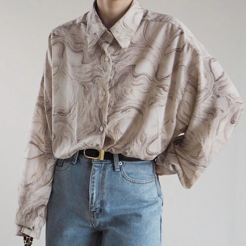 Ранняя весна не основной дизайн принт чернила отворот однобортный свободная