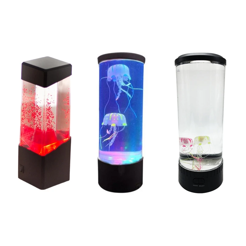 

Creative LED Color Changing Simulation Jellyfish Light USB Colorful Night Lamp Home Bar Club Decorative Desk Lamp for Bedroom D