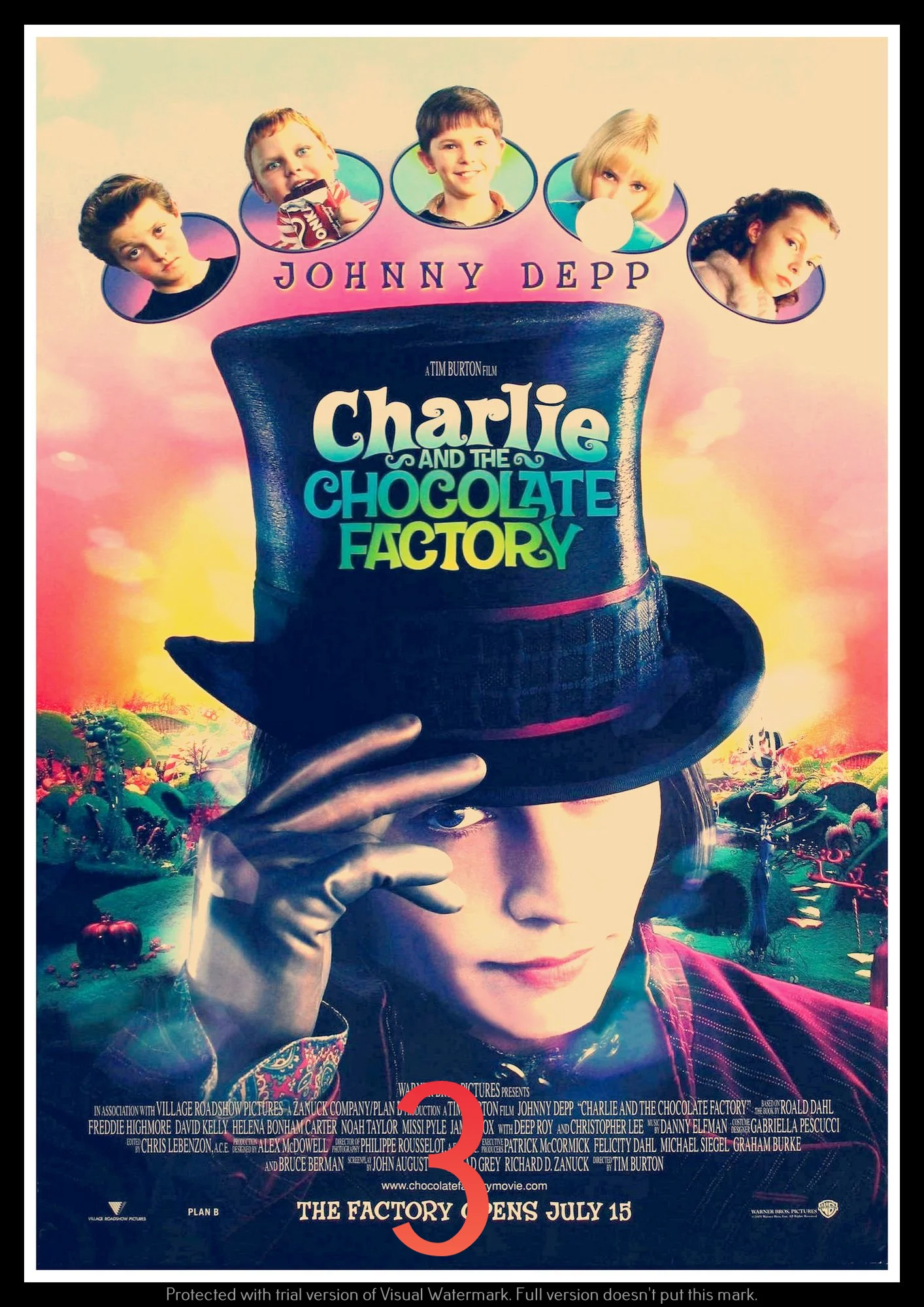 Charlie and the Chocolate Factory плакат декоративный DIY настенный холст стикер домашний бар художественные Плакаты Декор - Цвет: Золотой