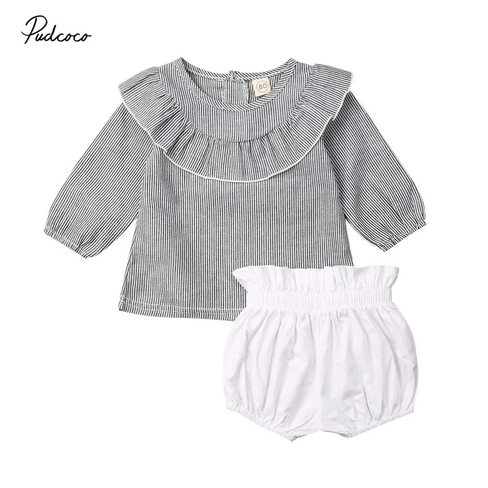 Весенне осенняя одежда для малышей комплект одежды из 2 предметов новорожденных