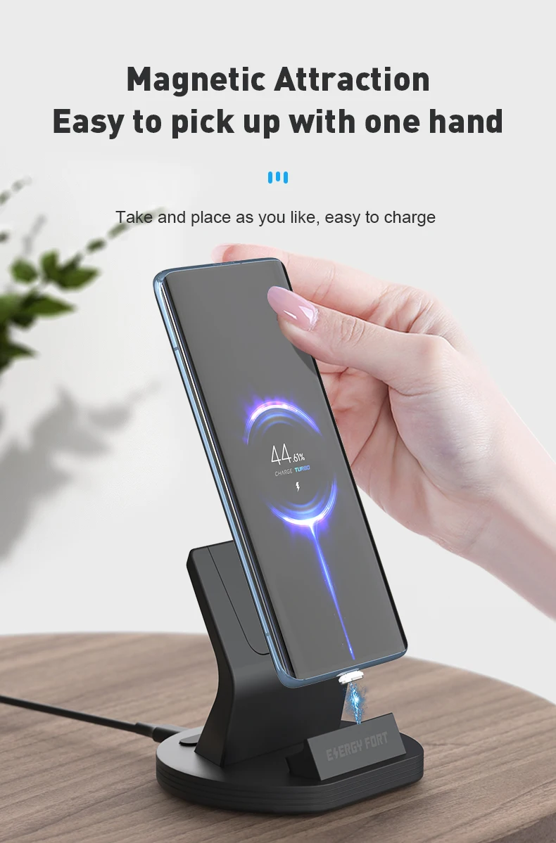 66W Magntic Charging Dock For HUAWEI For Samsung For XiaoMi Mobile Phone Stand 15W Wireless Charger For Amazfit GTR GTS wallcharger