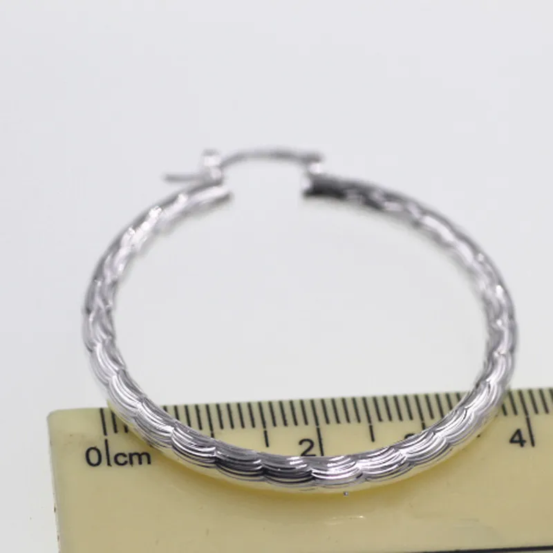 Женские серьги кольца из стерлингового серебра 925 пробы большие роскошные