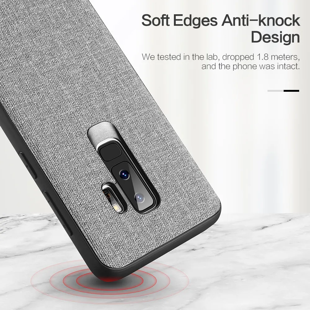 Тканевый ретро-чехол FLOVEME для Samsung S9 S8 Plus Note 8 9 деловой чехол телефона S7 Edge S10 A8 J8 2018