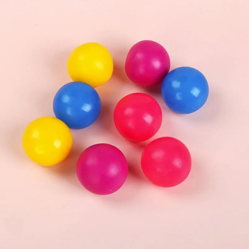

4 Pcs Sticky Ball Kids Decompression Squeeze Ball Sticky Squash Ball Throw In Ceiling Toy Sticky Target Ball Catch Throw Ball