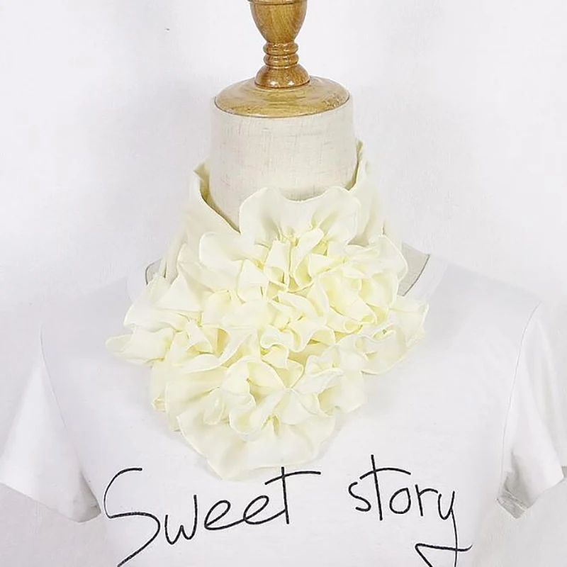 Модный однотонный цветочный воротник шарф роскошный брендовый женский зимний