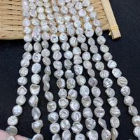 natural freshwater pearl baroque button pearl loose beads 10mm diy jewelry necklace bracelet elegant womens earring accessories
