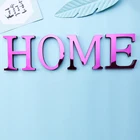 Акриловая зеркальная настенная 3D наклейка с розово-красными буквами, украшение для дома, праздничный праздник, гостиная, самодельная наклейка, художественная роспись