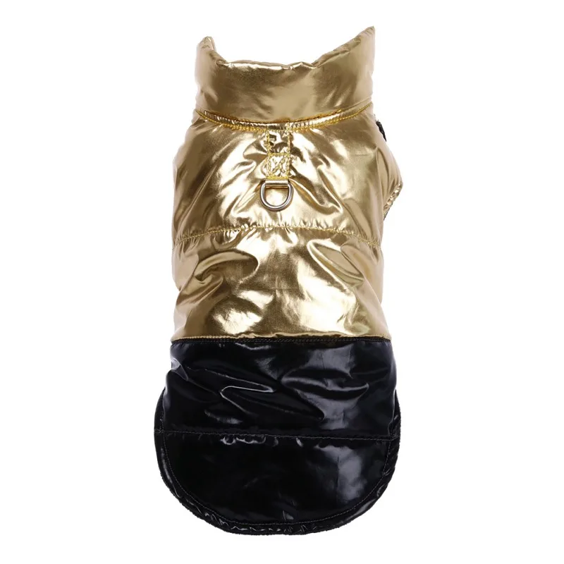 

Dogs Autumn Winter Hoodie Thicking Warm Jacket Waterproof Breathable Glossy Pet Coat With Leash Buckle Dog Cat Parkas