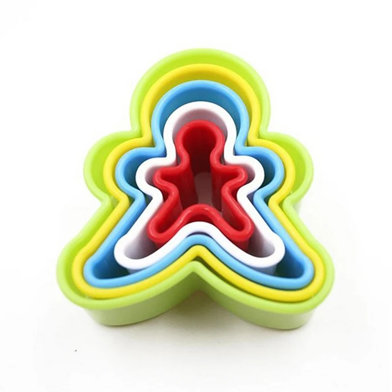 

5Pcs/set Silicone Heart Star Xmas Tree Shape Cookies Cutter Molds Biscuit Plunger Forms For Baking Mousse Cake Decor DIY Tools