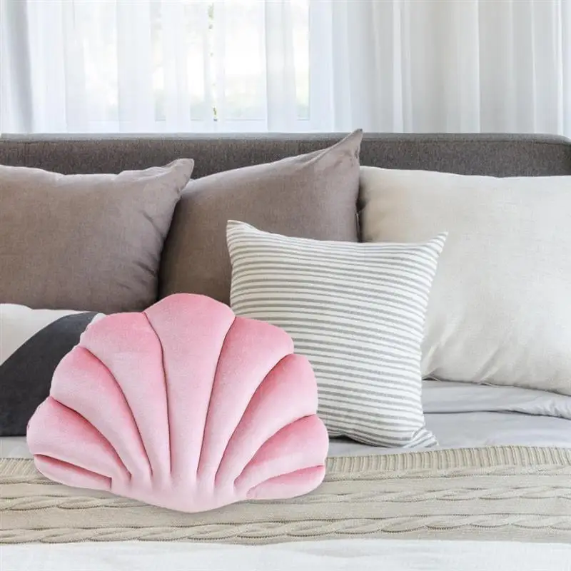

Seashell Pillow Soft Plush Sea Shell Throw Pillow Stuffed Toy Baby Sleeping Pillow For Bed Couch Home Textiles Living Room Decor