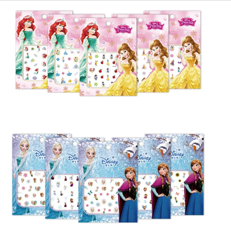 Disney Frozen Эльза Анна макияж принцесса длинные волосы ногтей Наклейка игрушка