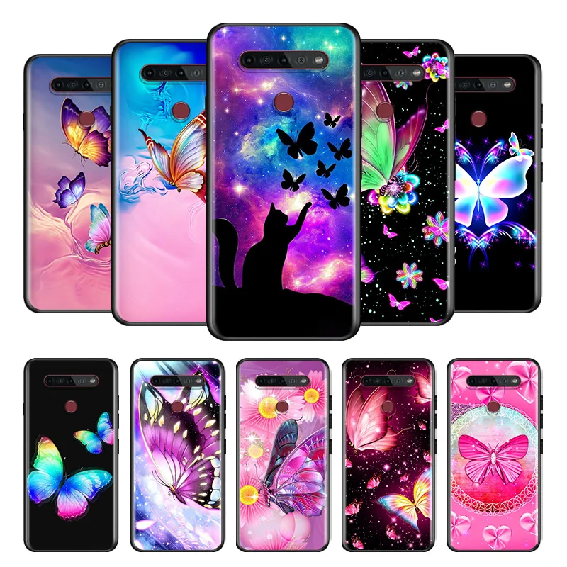 

Beautiful Colorful Butterfly Art For LG G8 V30 V35 V40 V50 V60 Q60 K40S K50S K41S K51S K61 K71 K22 ThinQ 5G Phone Case