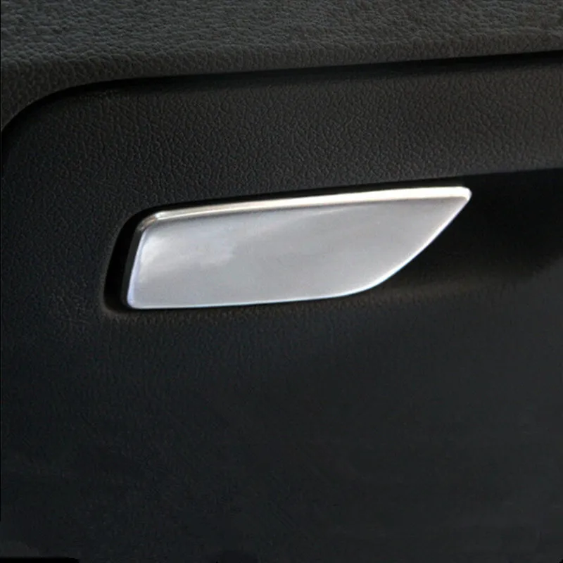 

Car Co-pilot Storage Box Switch Panel Decoration Cover Trim Stainless Steel For Audi A3 8V 2013-2019 LHD Glove Box Decal