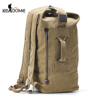 men military backpack tactical bag travel climbing handbag army bags canvas foldable bucket cylinder shoulder pack sports xa129d