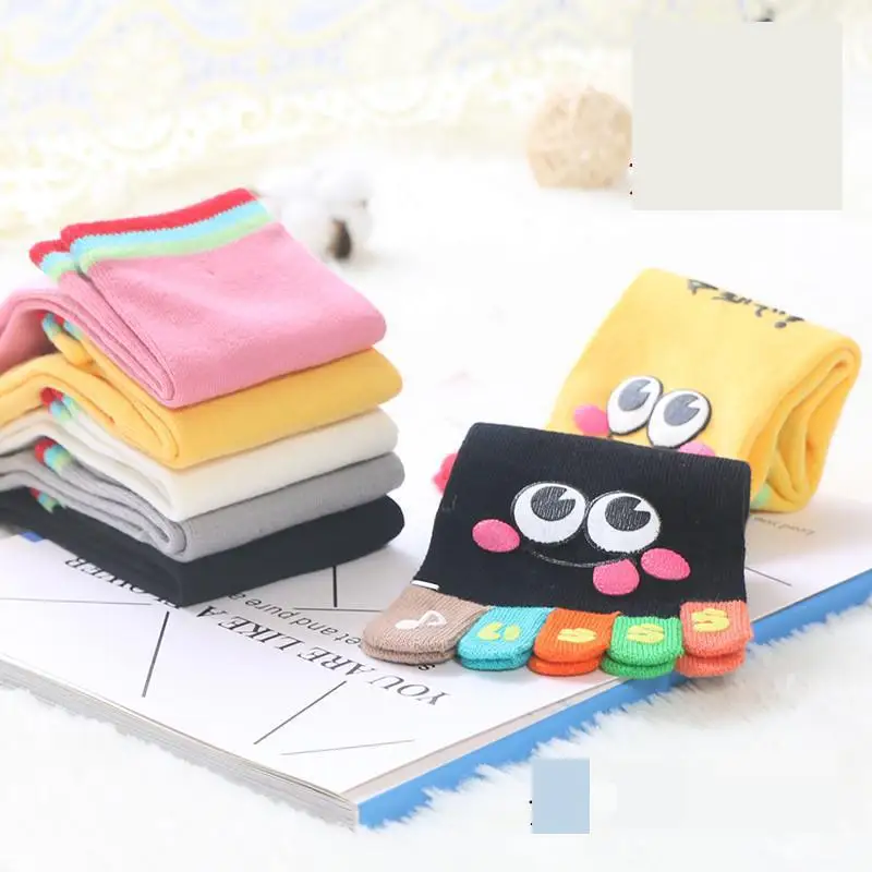 4 пары для влюбленных носки с пятью пальцами хлопковые малышей милым рисунком На