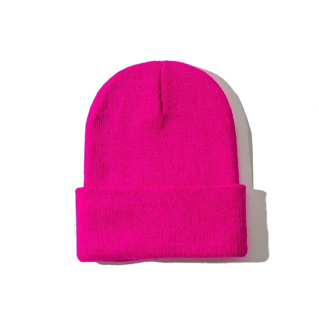

Hat Winter Women's Thick Warm Knitted Fashion Caps Girls Casual Men Outdoor Fashion Bonnet Solid Color Simple Beanie Hats