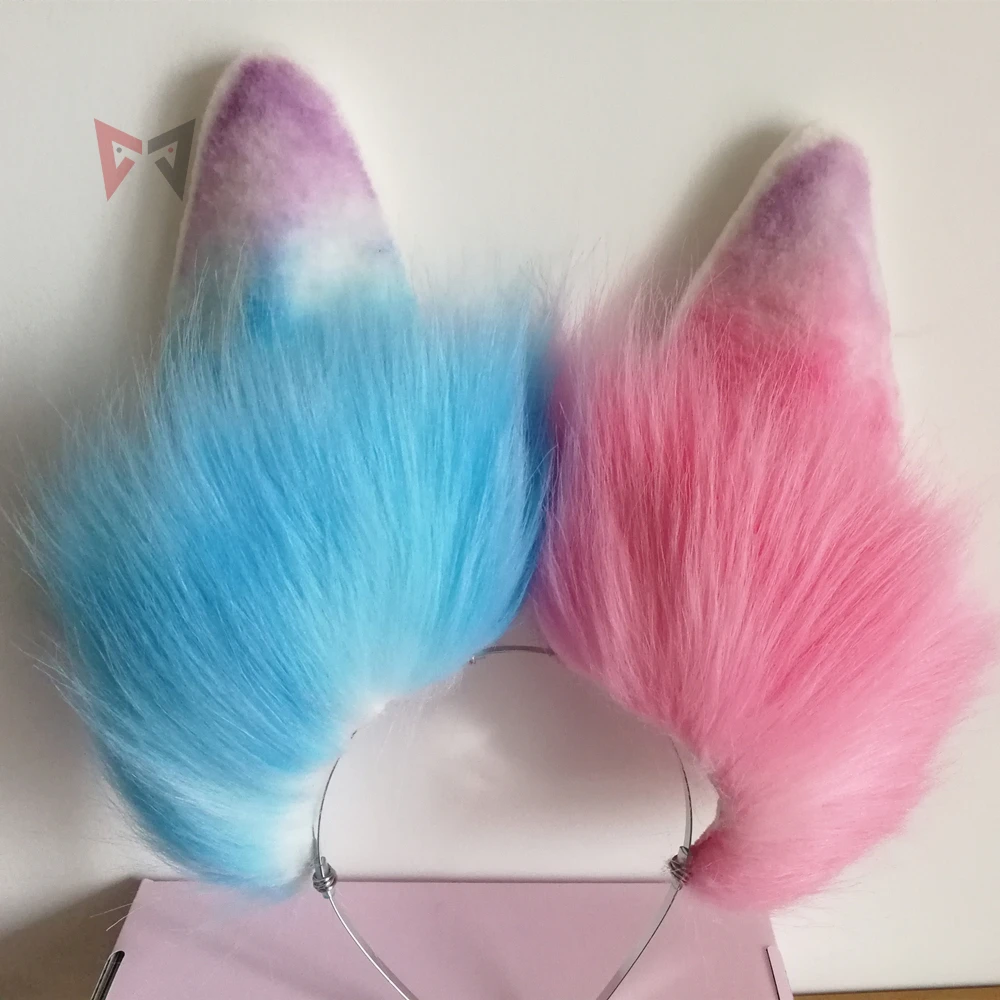 Обруч для волос MMGG с волчьими и лисьими ушками большого размера |