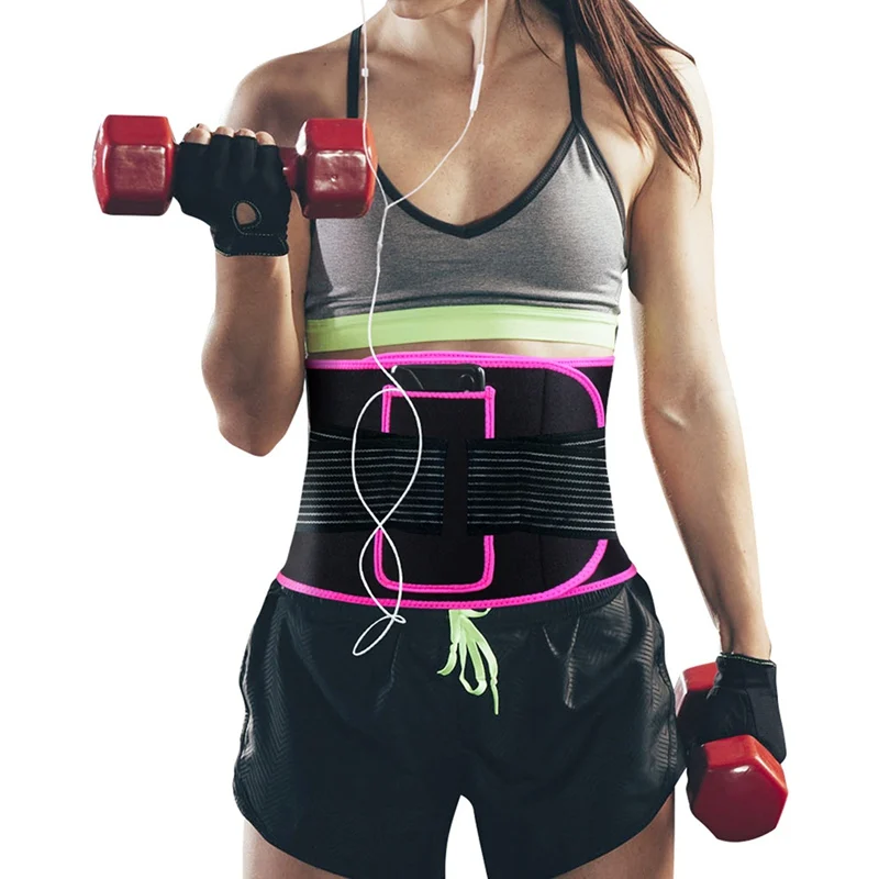 

1pcs Men Adjustable Trainer Waist Support Fitness Belt Sport Protection Back Absorb Sweat Fitness Sport Protective Gear z