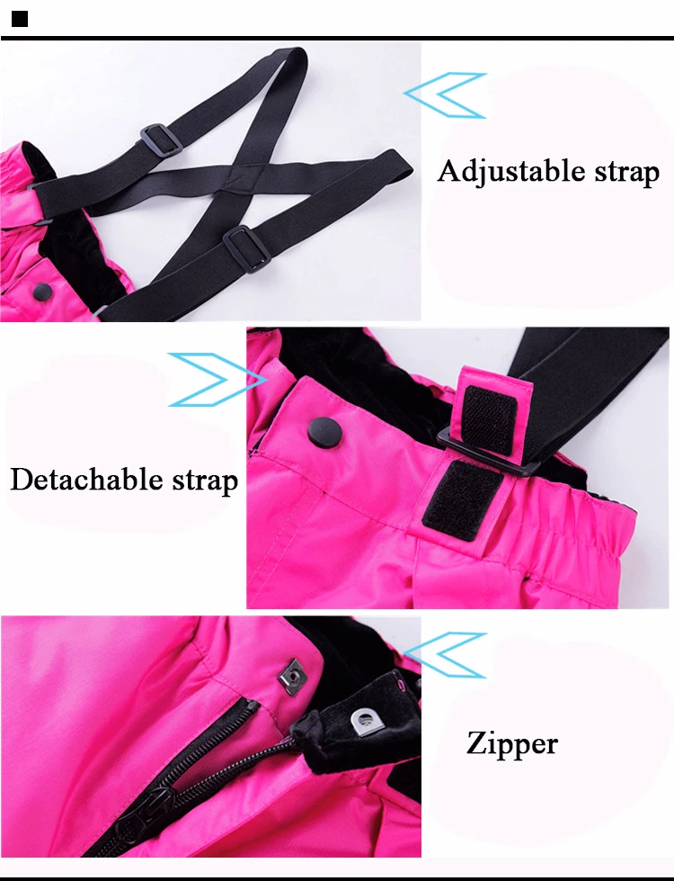 Детские лыжные брюки зимние теплые высококачественные дышащие