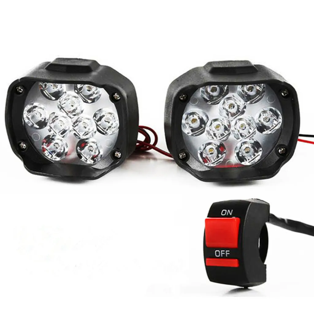 Новинка 2 шт. 9 светодиодный мотоциклетный головной светильник тумана Точечный