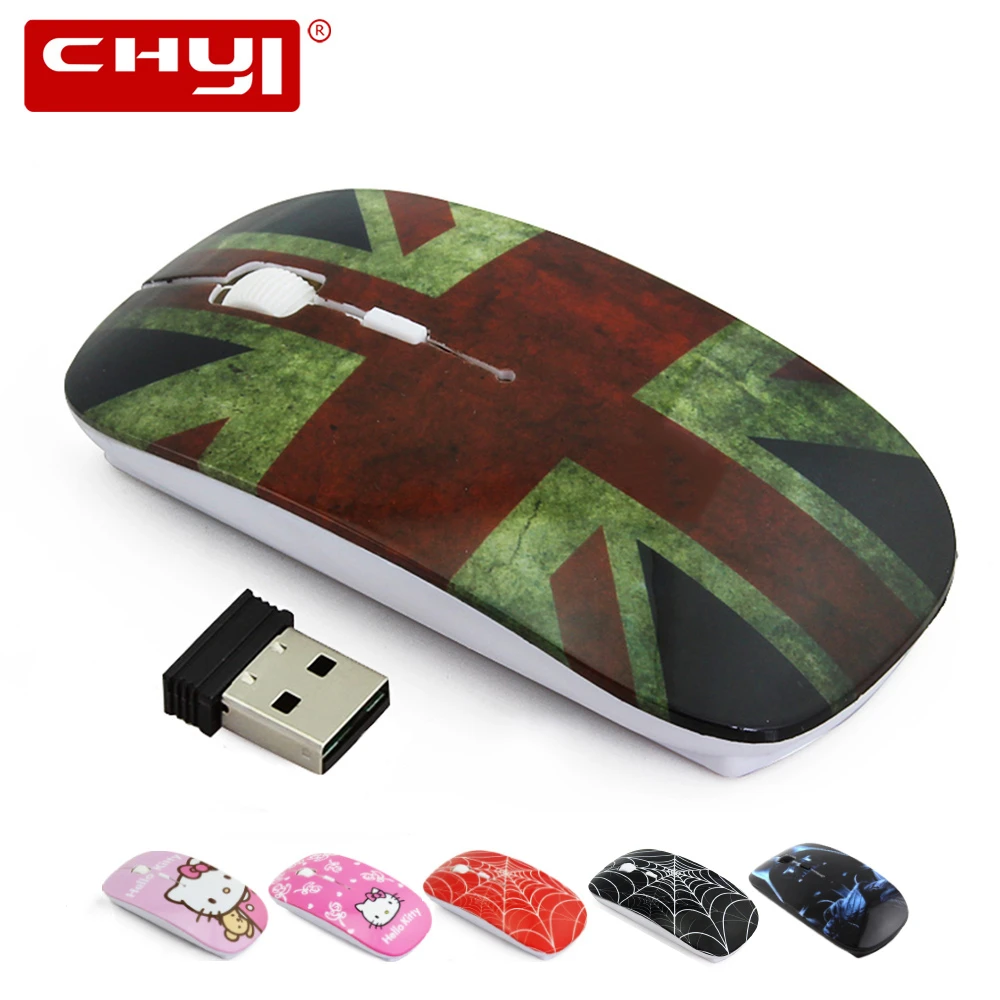 Беспроводная ультратонкая оптическая игровая компьютерная мышь 1600