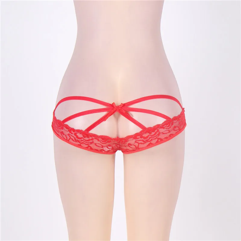 Открытые кружевные трусики с открытой промежностью 5 цветов Эротические