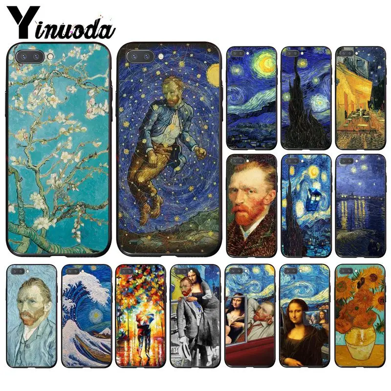 

Yinuoda Van gogh Starry Mona Lisa Phone Case for Huawei Honor 8A 8X 9 10 20 Lite 7A 5A 7C 10i 9X pro Play 8C