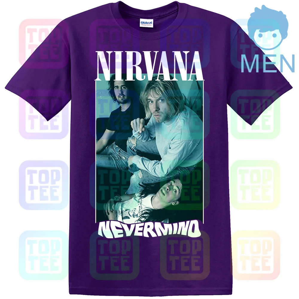 MEN-PURPLE Винтаж Редкие 90 s NIRVANA NEVERMIND TOUR футболка Размеры S-2XL Репринт - Цвет: MEN-PURPLE